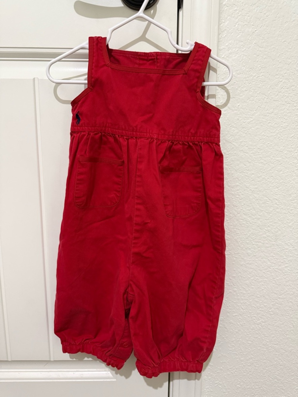 Vintage Polo by Ralph Lauren Red Baby Overalls